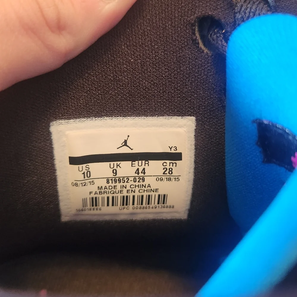 Air Jordan Spike Forty 'Photo Blue' 819952-029 Mens Blue And Pink Nike Air 10 - Picture 11 of 16